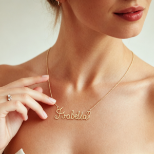 wire wrapped name necklace, personalized jewelry, custom necklace gift for her